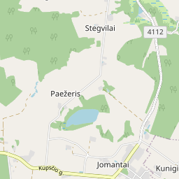 Žemėlapis - Šilalės r. sav. Paežerio k.