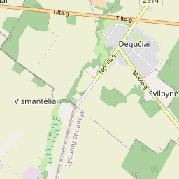 Žemėlapis - Pakruojo r. sav. Degučių k.