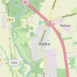 Žemėlapis - Kauno r. sav. Babtų mstl. Nevėžio g. 6A-13