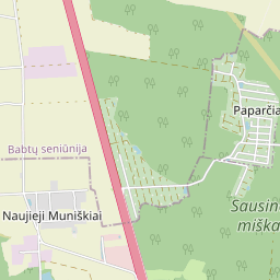 Žemėlapis - Kauno r. sav. Paparčių k.