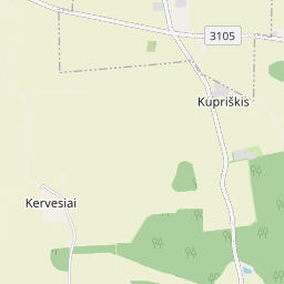 Žemėlapis - Pasvalio r. sav. Kyburių k.