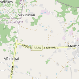 Map - Prienų r. sav. Medžionių k. Piliakalnio g. 22