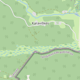 Žemėlapis - Varėnos r. sav. Karaviškių k.