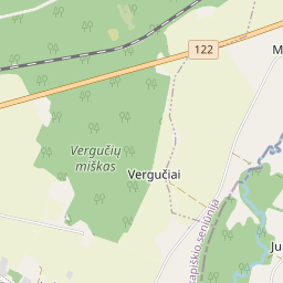 Žemėlapis - Kupiškio r. sav. Vergučių k.