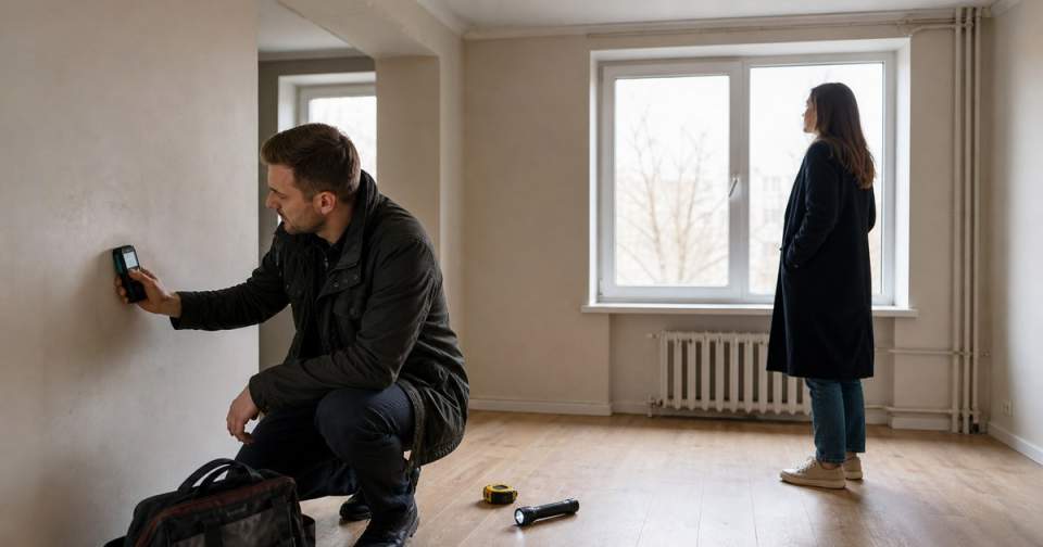 Технічна перевірка квартири перед ставкою на торгах у Литві