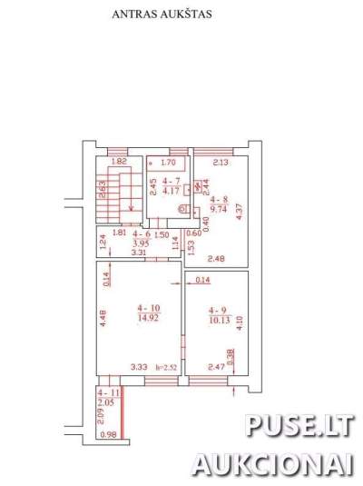 Parduodama 16.94 kv.m. nekilnojamo turto dalis Gudžių kaimo, Varėnos r. aukcione nuo 507 EUR