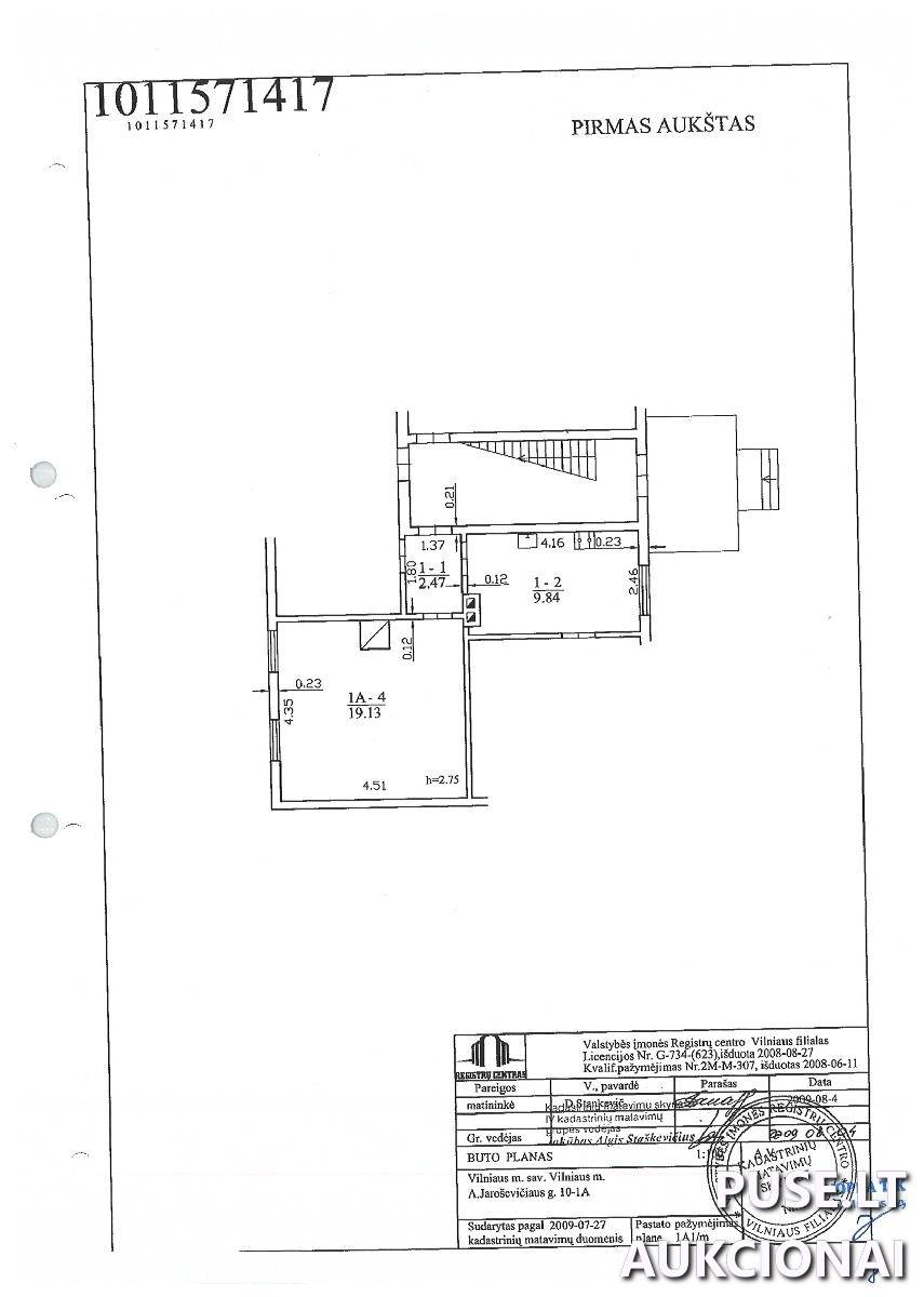 Butas Patalpos/Butai A. Jaroševičiaus g. 10, 02112 Vilnius, Vilniaus m. sav. 1