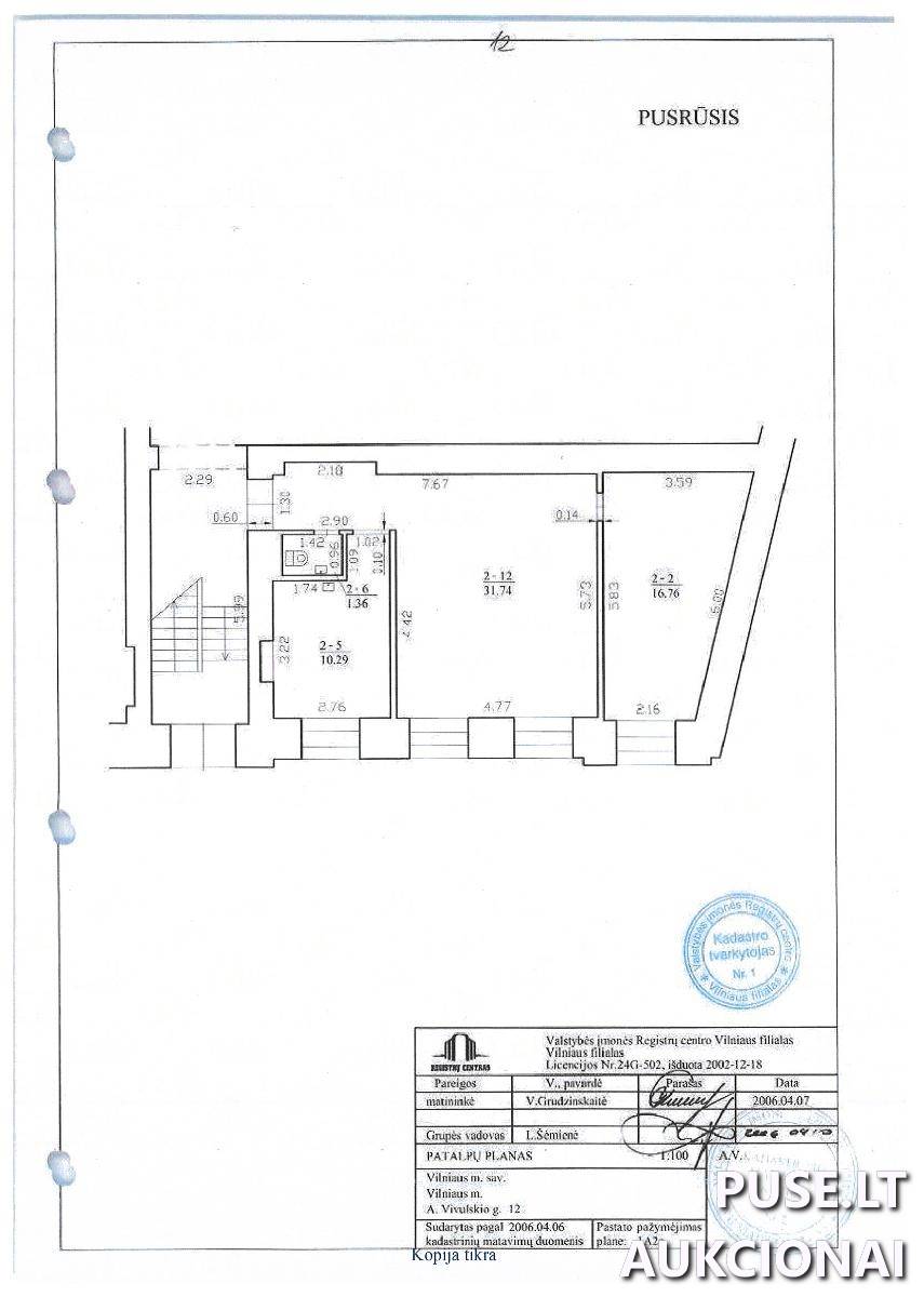 Administracinės patalpos Patalpos/Butai A. Vivulskio g. 12, 03221 Vilnius, Vilniaus m. sav. 1