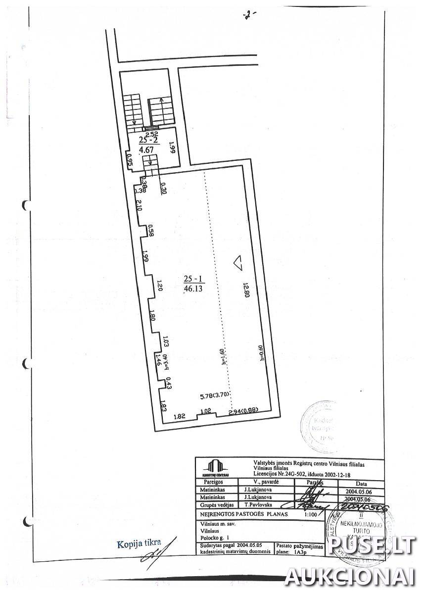 Neįrengta pastogė Patalpos/Butai Polocko g. 1, 01204 Vilnius, Vilniaus m. sav. 1