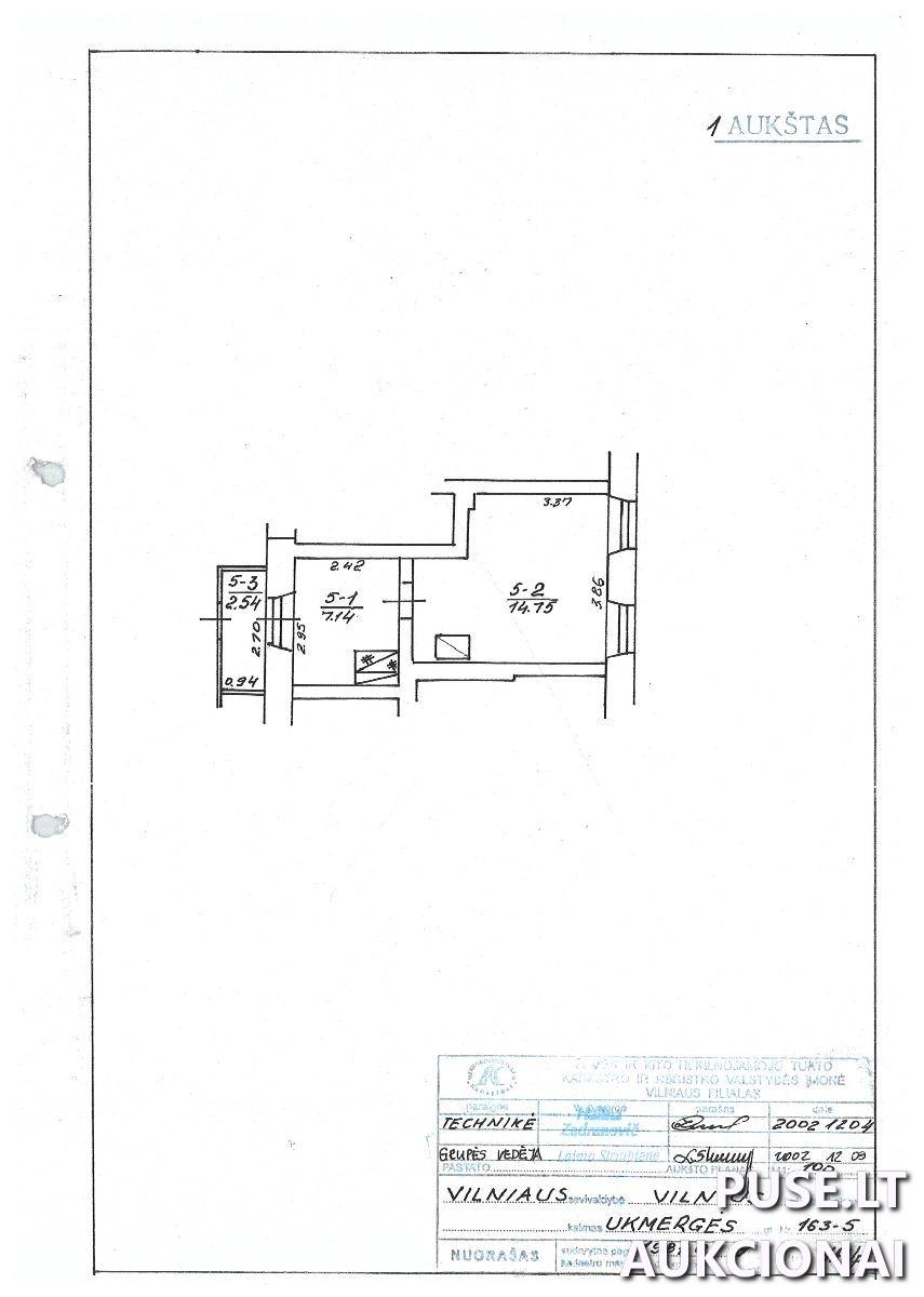 Butas Patalpos/Butai Ukmergės g. 163, 08100 Vilnius, Vilniaus m. sav. 1