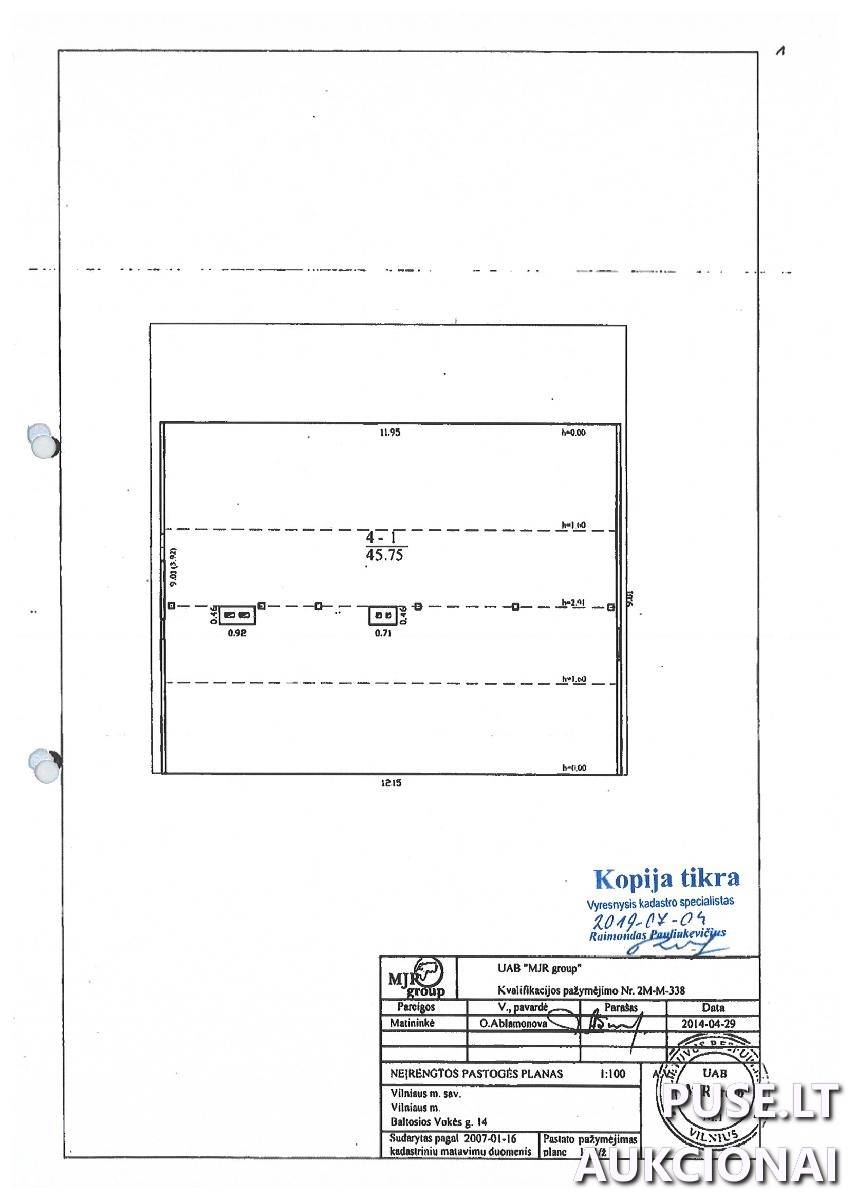 Neįrengta pastogė Patalpos/Butai Baltosios Vokės g. 14, 02243 Vilnius, Vilniaus m. sav. 1