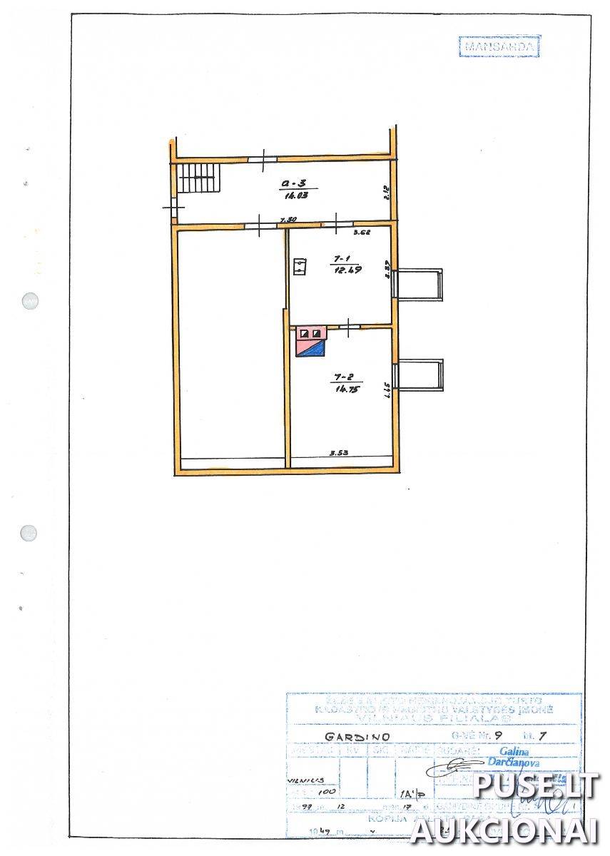 Butas Patalpos/Butai Gardino g. 9, 02104 Vilnius, Vilniaus m. sav. 1