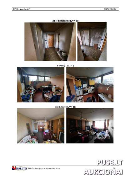 Butas Jonavoje, Mokyklos g. 10, pradinė kaina 12600 EUR, antstolių varžytynės