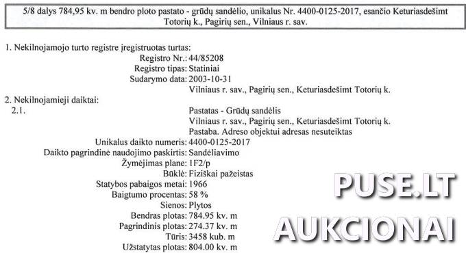 Grūdų sandėlis Pastatai Keturiasdešimt Totorių, Pagirių sen., Vilniaus r. sav. 6