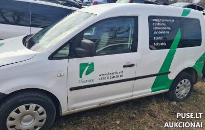 Lengvasis automobilis VW Caddy 2012 dyzelinas aukcione Vilniuje, pradinė kaina 2400 EUR