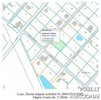 Žemės ūkio naudmenų sklypas Šilutėje, Žalgirio 3-iasis tak. 3, pradinė kaina 1600 EUR