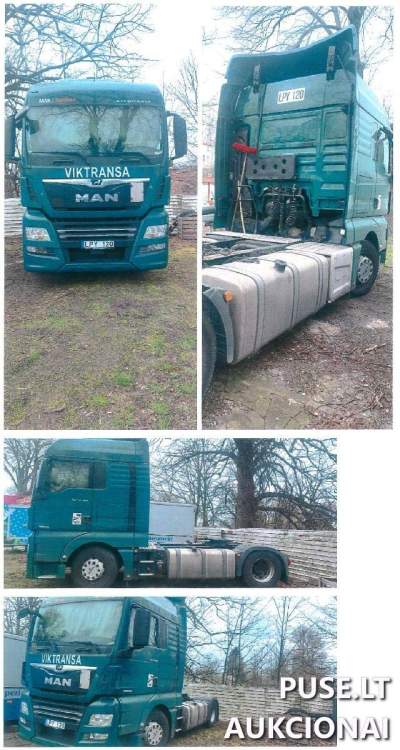 Krovininis automobilis MAN TGX 2017 m. Vokietijos registracija - Antstolių aukcionas Klaipėdoje nuo 17600 EUR