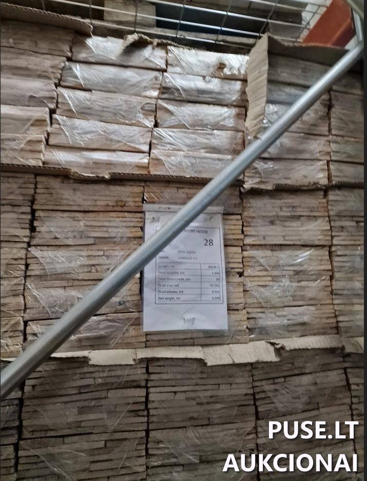 43,372 MTQ išilgai pjauta spygliuočių mediena (įvairių matmenų). Kitas turtas 1