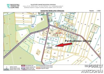 Žemės ūkio paskirties sklypo dalis (1/4) Radviliškio r. sav. Radvilonių k. su areštu už 840 EUR pradinę kainą