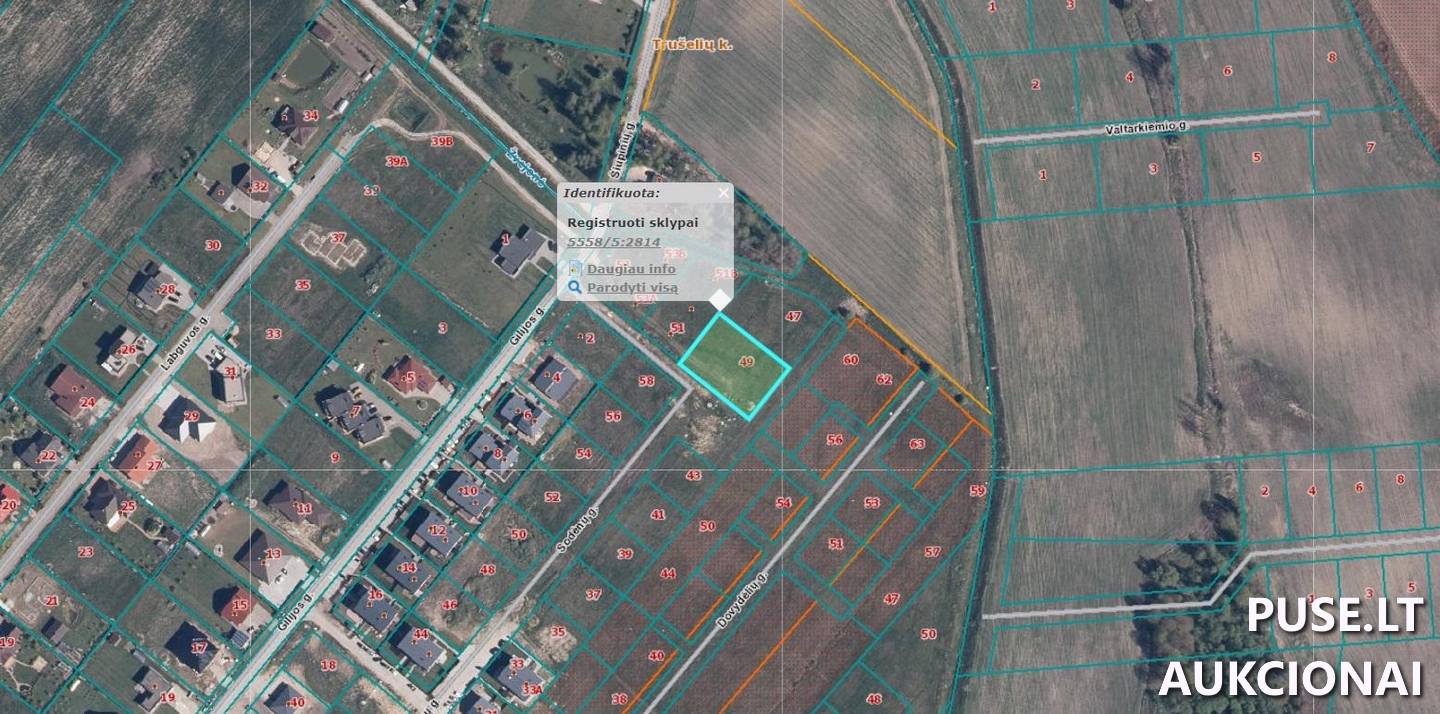 Žemės sklypas Sklypai Sodėnų g. 49, 92441 Trušeliai, Sendvario sen., Klaipėdos r. sav. 3
