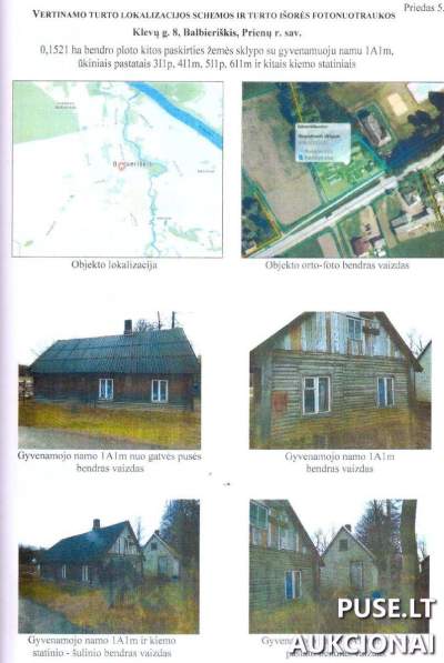Parduodamas ūkinias sodyba su 0.1521 ha sklypu ir statiniais Prienų rajone, Balbieriškio miestelyje, pradinė kaina 5840 EUR