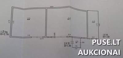 Ūkinis pastatas Panevėžio rajone Vilkonių kaime 133 kv.m. pradinė kaina 261 EUR