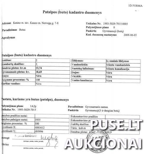 Butas Patalpos/Butai Norvegų g. 7, 45261 Kaunas, Kauno m. sav. 4