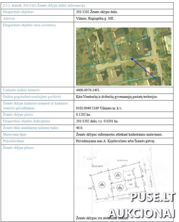 Žemės sklypas Sklypai Rugiagėlių g. 30E, 11109 Vilnius, Vilniaus m. sav. 3