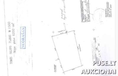 Žemės sklypo dalis Vilniuje, Rugiagėlių g. 30E, pradinė kaina 5700 EUR, Antstolių varžytynės