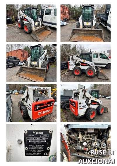 Parduodamas Bobcat S650 (2020 m.) su kaušu, technika Alytuje, pradinė kaina 38312 EUR