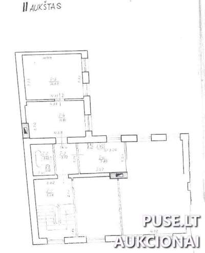 Butas Panevėžyje, Respublikos g. 19, 47 kv.m, pradinė kaina 40880 EUR