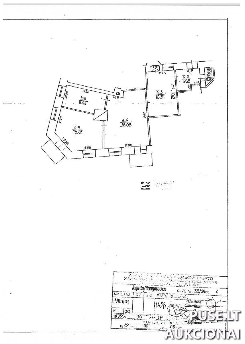 Butas Patalpos/Butai Algirdo g. 35, 03225 Vilnius, Vilniaus m. sav. 1