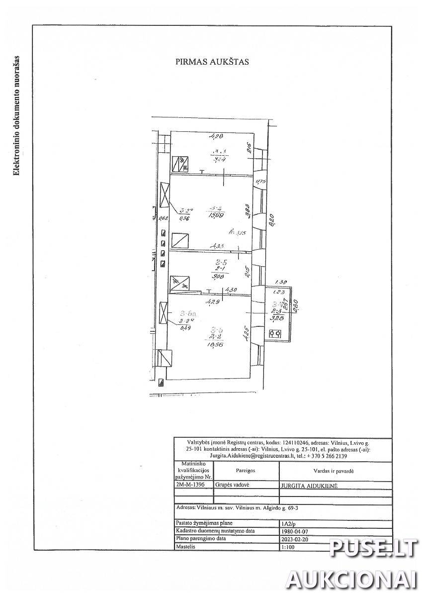 Butas Patalpos/Butai Algirdo g. 69, 03209 Vilnius, Vilniaus m. sav. 1