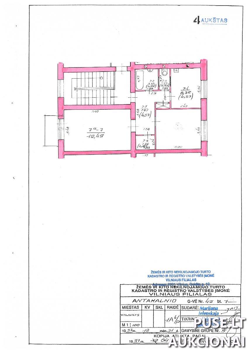 Butas Patalpos/Butai Antakalnio g. 45, 10325 Vilnius, Vilniaus m. sav. 1