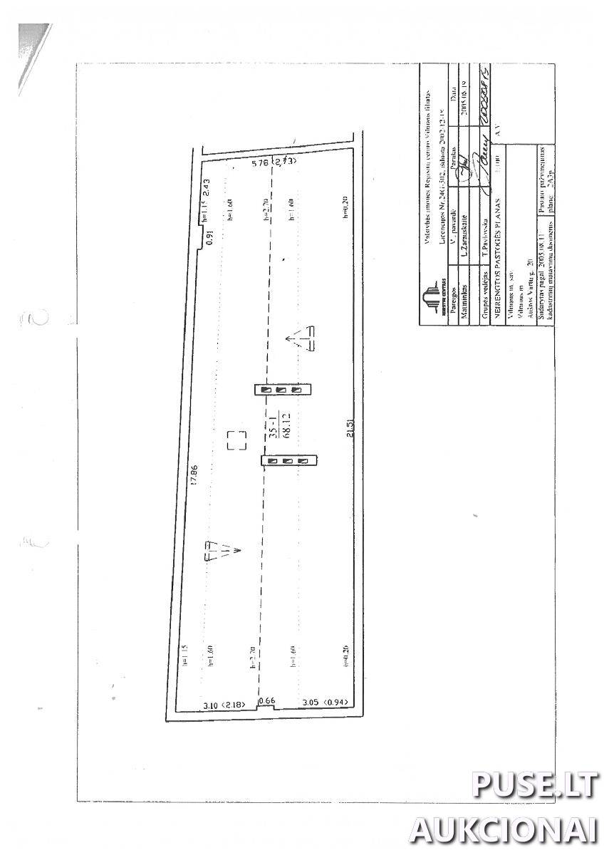 Neįrengta pastogė Patalpos/Butai Aušros Vartų g. 22, 02101 Vilnius, Vilniaus m. sav. 1