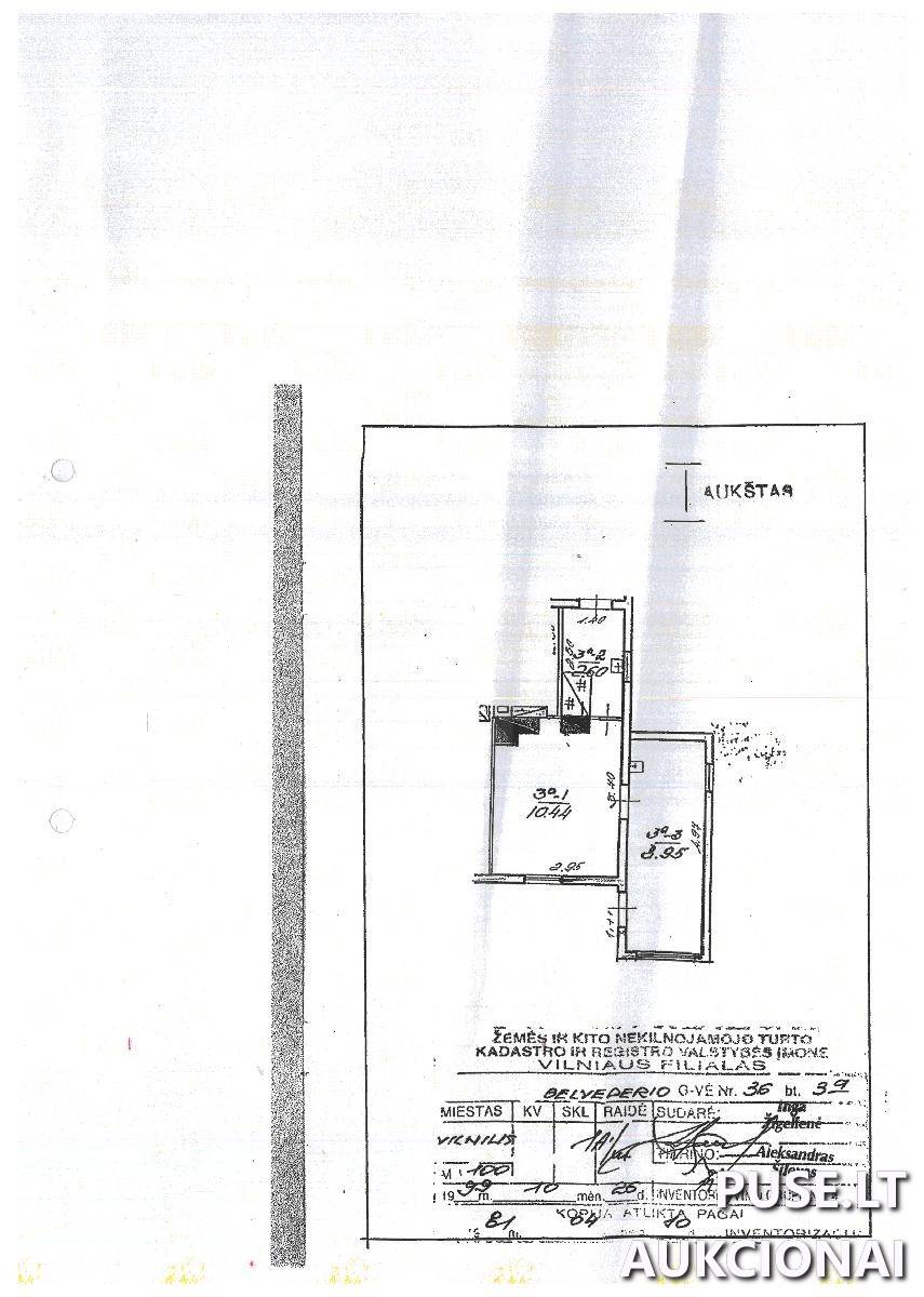 Butas Patalpos/Butai Belvederio g. 36, 11346 Vilnius, Vilniaus m. sav. 1