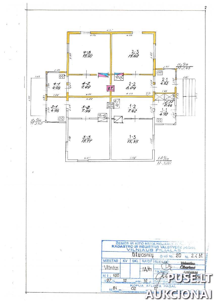 Butas Patalpos/Butai Gluosnių g. 20, 11108 Vilnius, Vilniaus m. sav. 1