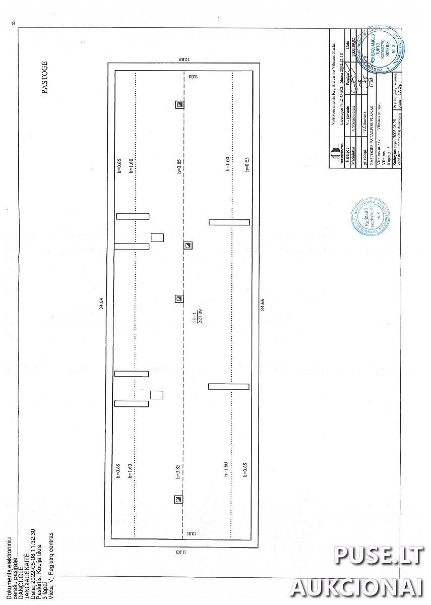Neįrengta pastogė Patalpos/Butai Kapsų g. 8, 02166 Vilnius, Vilniaus m. sav. 1