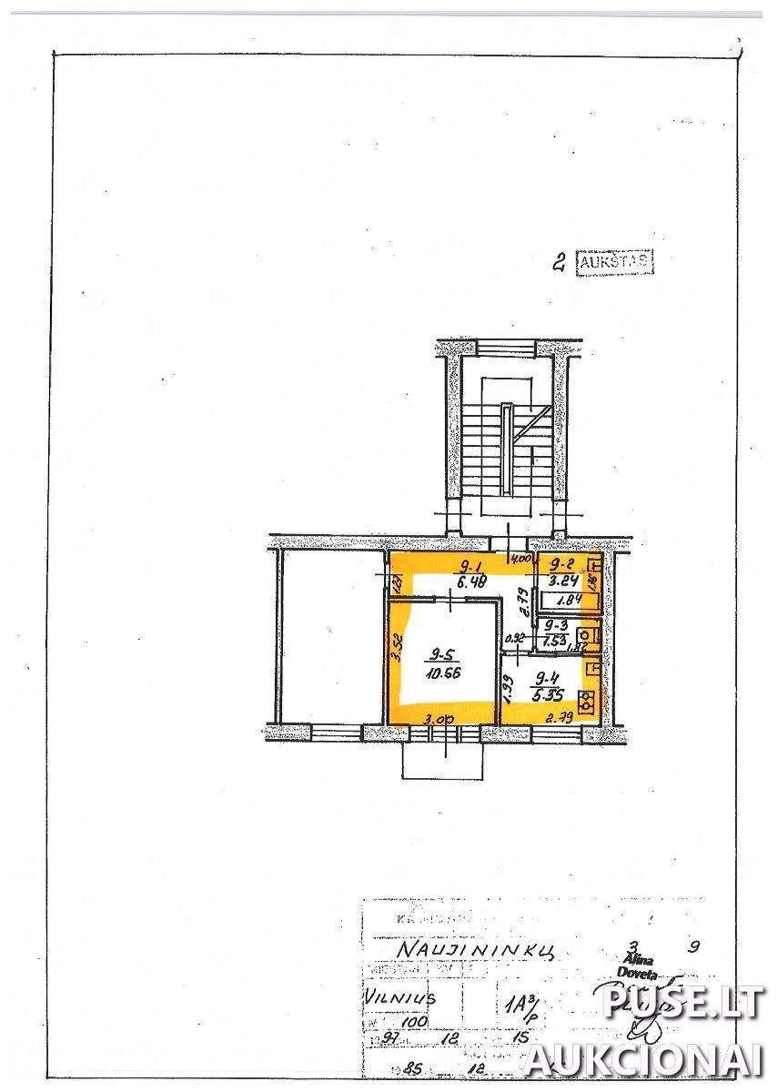 Butas Patalpos/Butai Naujininkų g. 3, 02109 Vilnius, Vilniaus m. sav. 1