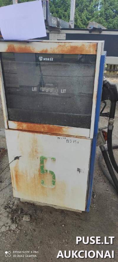 Parduodama Kuro Išpilstymo Kolonėlė Telšiuose, pradinė kaina 315 EUR, bloga būklė