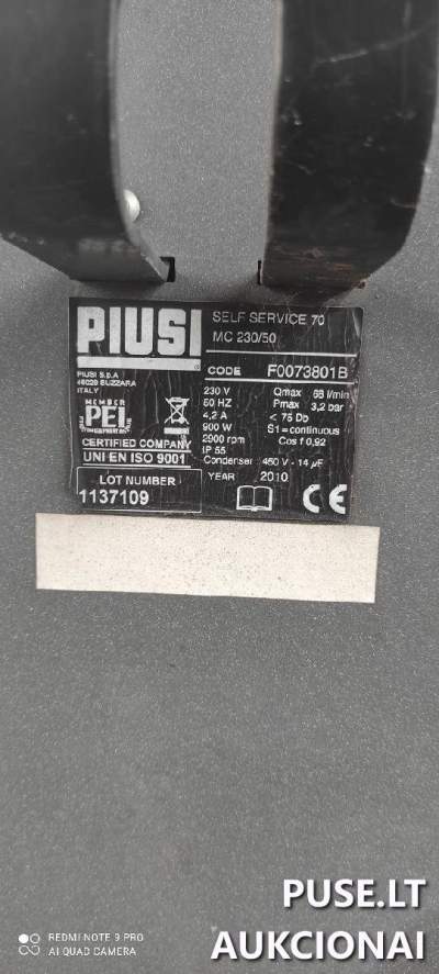 Elektroninė dyzelino išdavimo kolonėlė aukcione Telšiuose, pradinė kaina 260 EUR