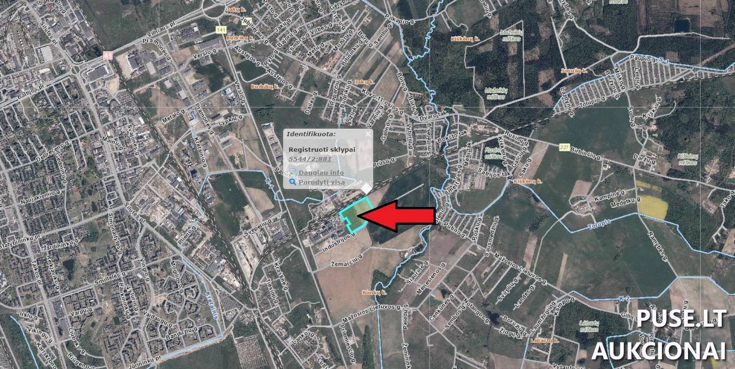 Žemės sklypas Sklypai Industrijos g. 10, 95346 Rimkai, Dovilų sen., Klaipėdos r. sav. 1