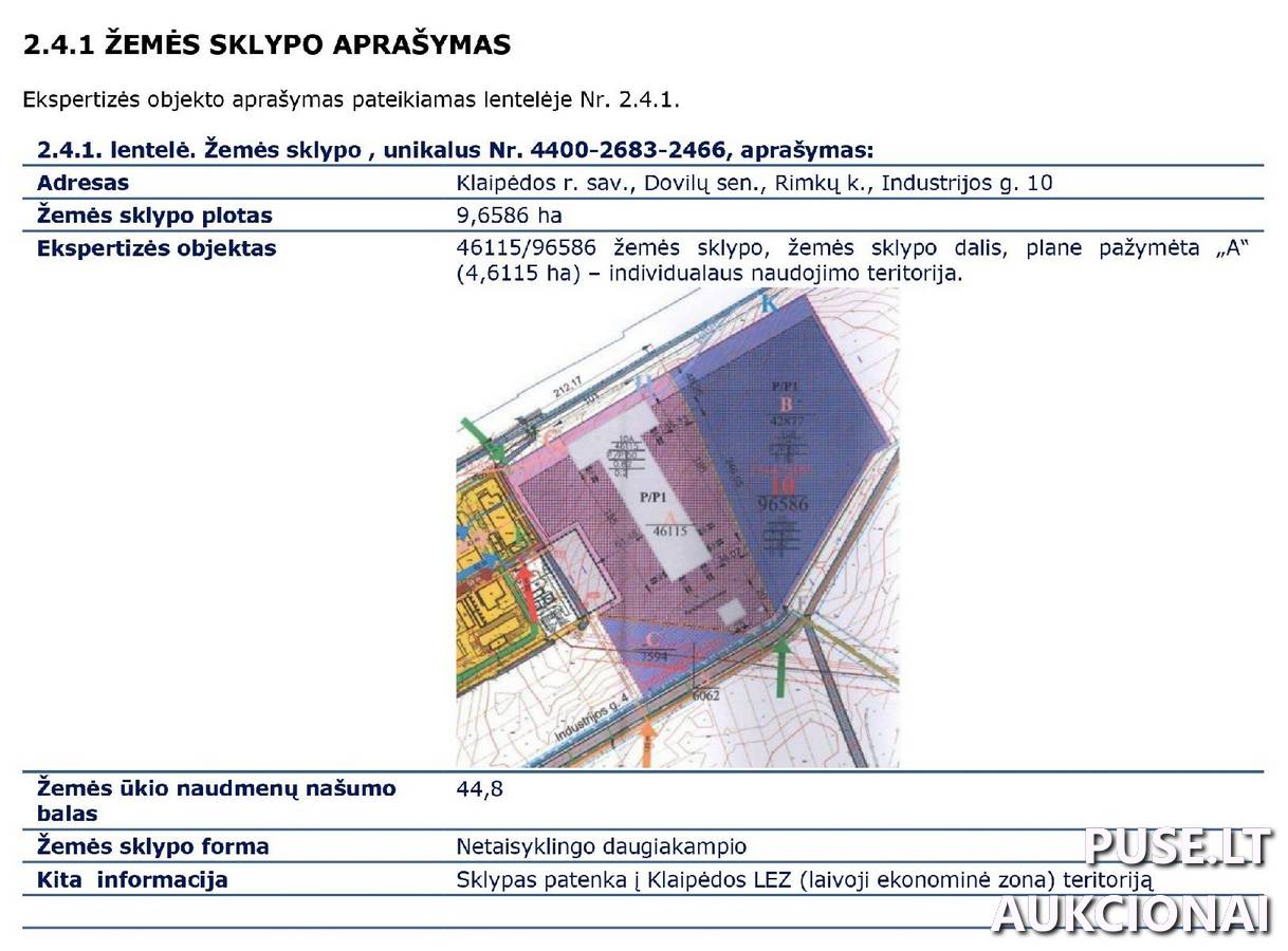 Žemės sklypas Sklypai Industrijos g. 10, 95346 Rimkai, Dovilų sen., Klaipėdos r. sav. 7