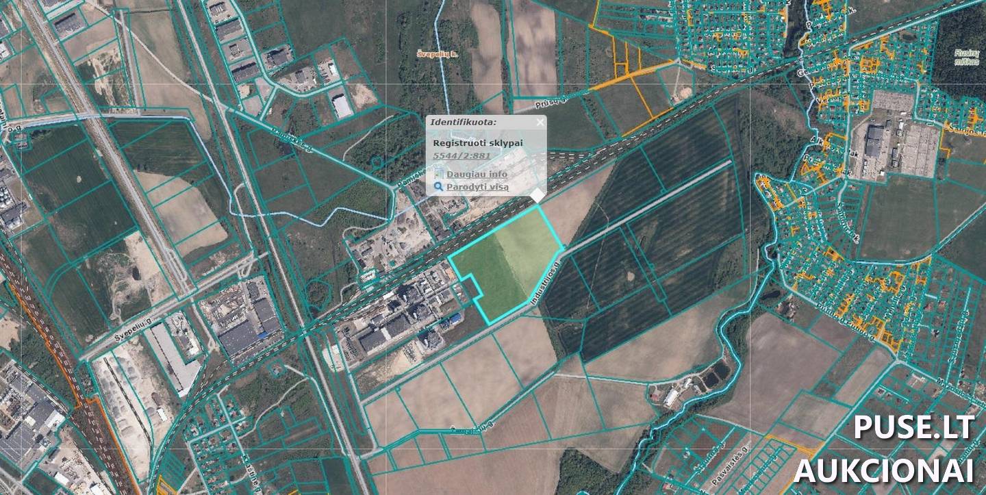 Žemės sklypas Sklypai Industrijos g. 10, 95346 Rimkai, Dovilų sen., Klaipėdos r. sav. 10