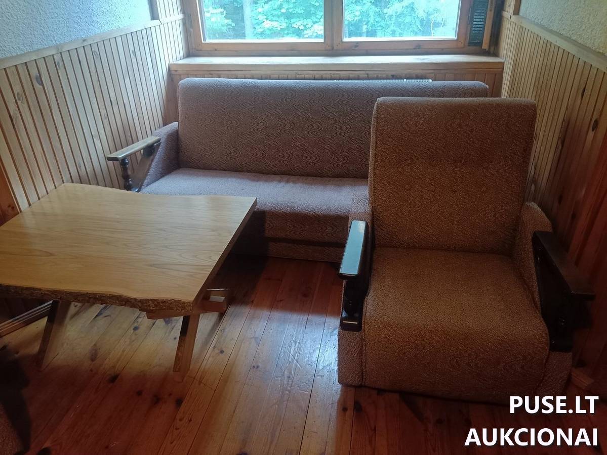 Baldų komplektas: sofa lova Inv. Nr. 02-19030254 Kitas turtas 4