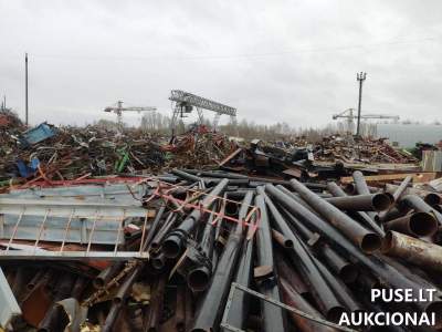 Juodojo metalo laužas 1000 tonų aukcionas Visagino savivaldybėje nuo 195500 EUR