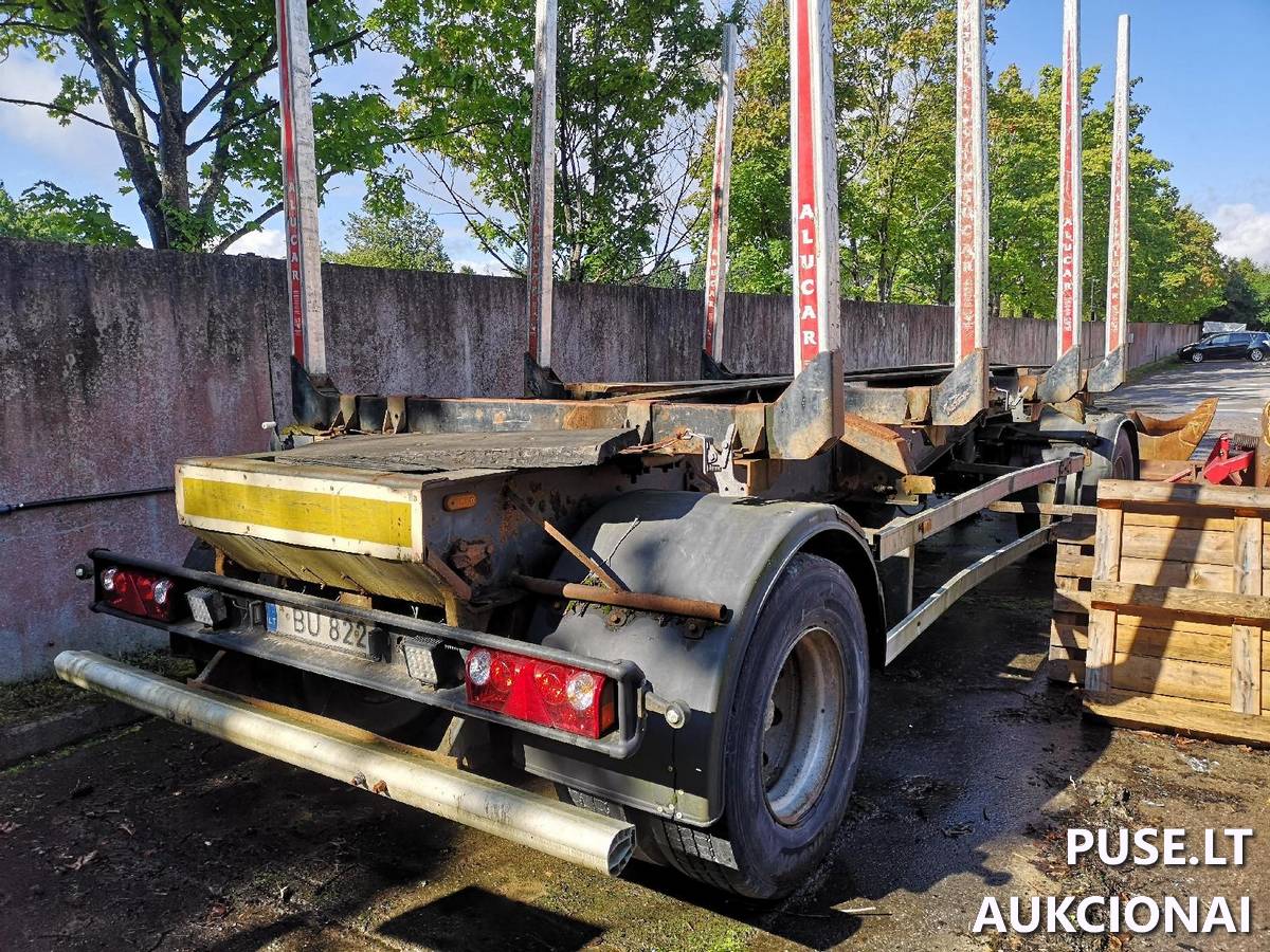 Savos gamybos dviašė medienvežio priekaba Inv. Nr. 14-150393 Nenurodyta 2