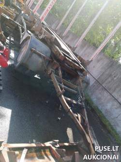 Nenurodyta - Savos gamybos dviašė medienvežio priekaba Inv. Nr. 14-150393