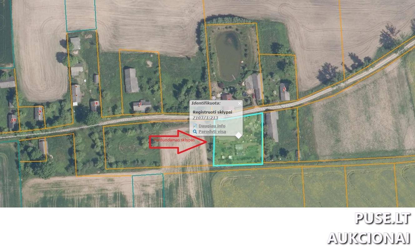 Žemės sklypas Sklypai Žardeliai, Pakalniškių sen., Radviliškio r. sav. 1