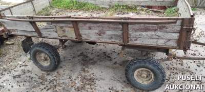 Parduodama 2PTS-4 priekaba aukcione Kazlų Rūdoje, pradinė kaina 343 EUR, defektuota